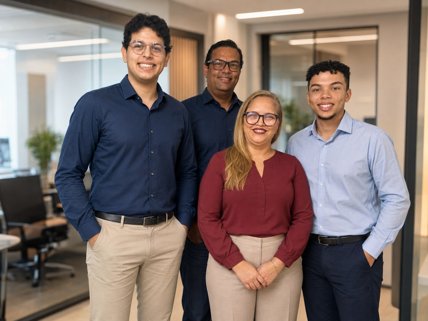 Equipe da JC Gestão Doméstica em ambiente profissional de escritório